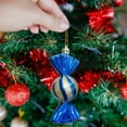 thumbnail image 7 of VOTRUDI Christmas Glitter Hanging Candy Ornaments,3 Pieces Christmas Candy Ornaments with Glitter and Plastic Peppermints for Home Party Decorations.,Dark Blue, 7 of 7