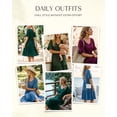 thumbnail image 4 of Women's Short Sleeve Ruffle Maternity Nursing Dresses for Breastfeeding, 4 of 5