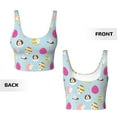 thumbnail image 6 of Uemuo Happy Easter Pattern Women's Sports Bra - High Impact Support, Breathable, and Comfortable Athletic Bra for Running, Yoga, and Workouts, 6 of 9
