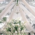 thumbnail image 5 of Nvzi Tela decorativa para arco de boda, pieza individual, 75 cm x 6 metros, cortina de gasa blanca, adecuada para ceremonias de boda, 1 pieza, 5 of 5