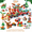 300pieces Christmas train, variant on 12-in-1 Christmas Train Building Block Set for Adults, 300Pieces Mini Building Blocks with Reindeer & Snowman for Kids Christmas Birthday Gifts