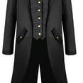thumbnail image 5 of HAPIMO Big Men's Double-Breasted Trench Coat Tailcoat Jacket for Men Fashion Lapel Frock Coat Casual Workout Gothic Steampunk Medieval Jacket Tuxedo Jacket Black L, 5 of 6