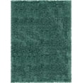 thumbnail image 2 of Infinity Collection Solid Shag Area Rug by Rugs.com ‚Äì Green 7' x 10' High-Pile Plush Shag Rug Perfect for Living Rooms, Bedrooms, Dining Rooms and More, 2 of 4