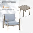 thumbnail image 7 of 3-Piece Aluminum Outdoor Bistro Set, Modern Rope Patio Chairs with Cushions & Side Table, 7 of 7