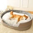 thumbnail image 3 of Kimpets Pet Dog Bed Removable Cat Mat Square Plush Kennel Washable Thickening Waterproof Big Medium Small Dog Sofa Bed Cushion ShopWise Round, 3 of 11