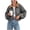 Black, variant on Women's Checkered Jacket Color Contrast Collar Button Up Long Sleeve Cropped Casual Gingham Plaid Shacket Vintage Streetwear Spring Fall Coat Tops Yellow