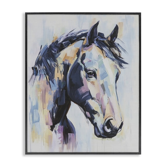 Stupell Industries Modern Vivid Equine Portrait Black Framed Giclee Art, 11 x 14, by Svetlana Aleynikova