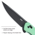 thumbnail image 2 of CRKT Q Compact Everyday Carry Folding Knife with Crossbar Lock: 14C28N Steel Plain Edge Blade, Blue Glass-Reinforced Nylon Handle, Pocket Clip, 7075B, 2 of 6
