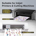 thumbnail image 4 of Vinyl Sticker Paper, Matte Printable Sticker Paper for Inkjet Printer, Quick Drying, Water Resistant, Scratch Resistant, Sticks to Most Surfaces, 8.5 x 11 Inches, 40 Sheets, 4 of 6