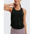 thumbnail image 2 of CRZ YOGA Pima Cotton Ruched Side Tank Tops for Women Workout Athletic Casual Racerback Sleeveless Shirts, 2 of 6