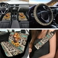 thumbnail image 2 of Jeiento Highland Cow 17 Pcs Car Seat Cover Full Set for Men Car Floor Mats Aztec Steering Wheel Cover Keychains Seatbelt Pad Armrest Cover Cup Coasters Chapstick Holder Coasters Automotive Accessory, 2 of 6