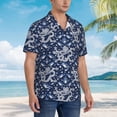 thumbnail image 3 of Honeii Dragon Print Men’s Hawaiian Shirt,Classic Button-Down Short Sleeve Shirt, for Beach, Vacation, and Outdoor Activities,Medium, 3 of 7