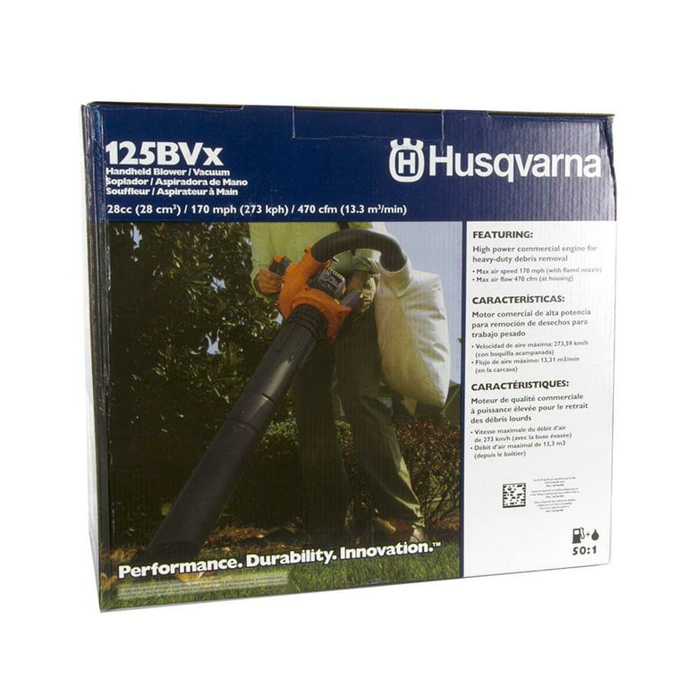 Husqvarna 125BVX Handheld Leaf Blower with Vac-Kit