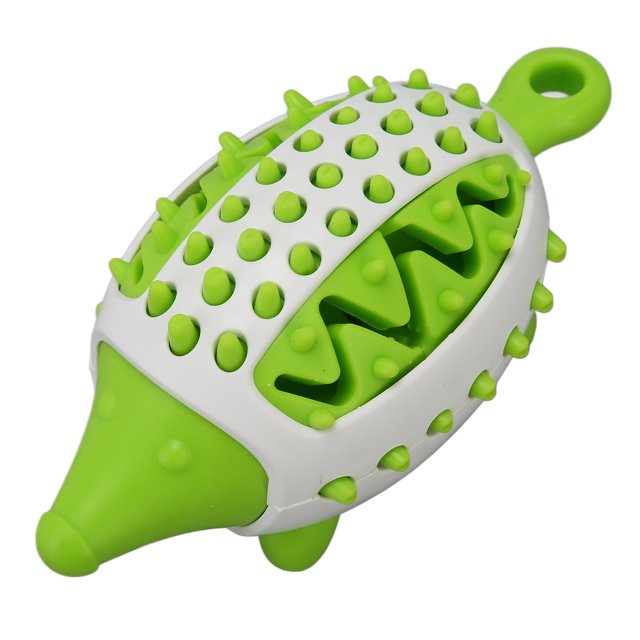 Dog Treat Dispensing Toy, Hedgehog Shape Puppy Teeth Cleaning Puzzle Toy Bite TPR Material For Large Dogs Pink,Blue,Green