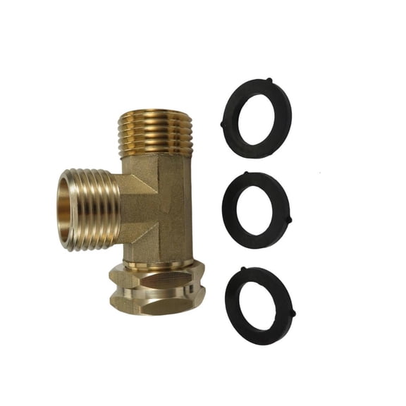 YIGSECU 3 Way Brass Pipe Joint Swivel Connector Pipe Joint Garden Hose Accessories
