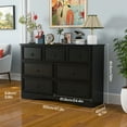 thumbnail image 4 of HUJAUU 7 Drawer Dresser, Modern Wood Chest of Drawers for Bedroom, Living Room, Closet, Hallway, Nursery, Black, 4 of 6