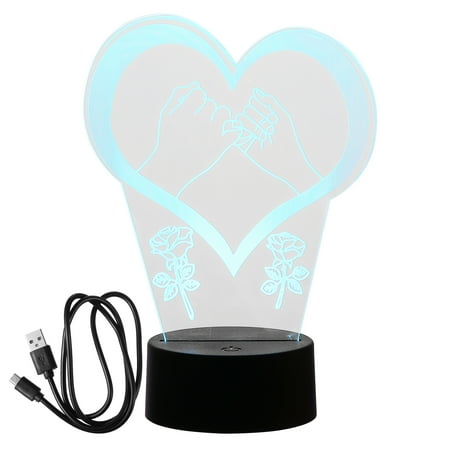 

YARNOW 1pc 3D Night Light Touch Control Bedroom Lamp LED Light (Assorted Color)