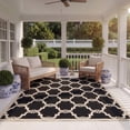 thumbnail image 3 of SAFAVIEH Courtyard Estelle Geometric Indoor/Outdoor Area Rug, Black/Beige, 8' x 11', 3 of 11