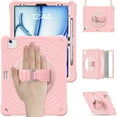 thumbnail image 2 of ELEHODL for iPad Air 11-inch M3 (2025) / M2 (2024) Case, Shockproof 360° Hand Strap Stand/Shoulder Strap Heavy Duty Case for iPad Air 11-inch M3 (2025) / M2 (2024),Pink, 2 of 11
