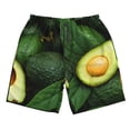 thumbnail image 3 of Uemuo Fresh Avocados Pattern Men's Swim Trunks Hawaiian Beach Bathing Suit Swimsuits Beach Quick-Dry Shorts with Pockets-Small, 3 of 9