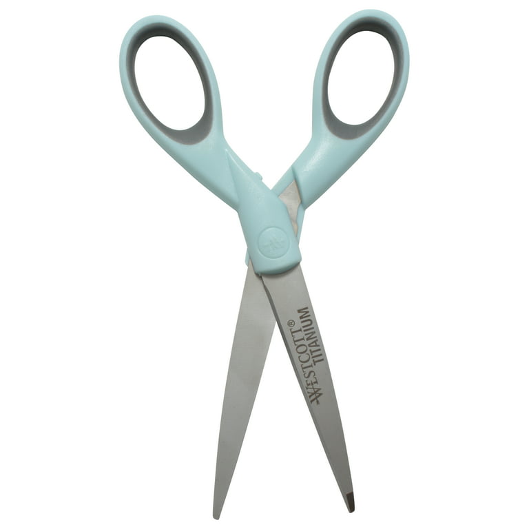 Westcott Titanium Bonded Scissors, 7, Micro-tip, for Craft, Light Blue,  1-Count - DroneUp Delivery