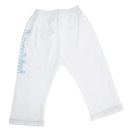 Boys White Pants with Print