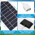 thumbnail image 3 of 5V 5W USB Solar Panel Charger Portable Monocrystalline Silicon Solar Panel Weather-Resistant Solar Charger for Cell Phone, Camera, USB Fans, Perfect for Camping, Hiking, Outdoor Travel (White, 1 PCS), 3 of 7