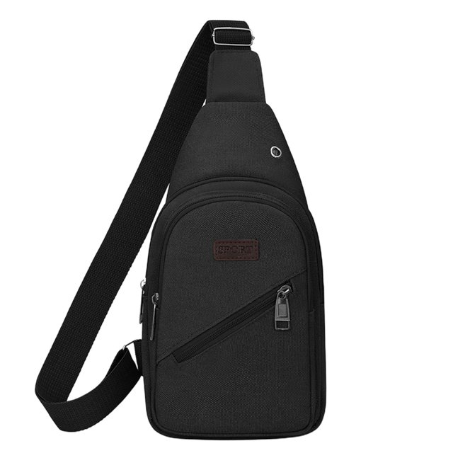WRKEKC Clearance USB/Headphone Strap Backpack - Canvas Crossbody Bag with Adjustable Shoulder Strap for Hiking or Daily Use