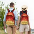 thumbnail image 6 of Daiia Red Gold Glitter Vintage Canvas Backpack for Men and Women ,Hiking Backpack,Travel Laptop Bag for School,Large Capacity Backpack, 6 of 8