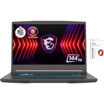 MSI Thin 15.6” 144Hz FHD Gaming Laptop|Intel Core i7-13620H Processor|NVIDIA Geforce RTX 4050|Backlit|Black| 32GB RAM | 1024GB SSD |Windows 11 Pro |Bundle with Office 2021