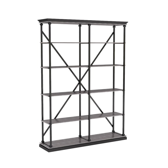 Furniture of America Toggin Industrial Metal 58-Inch Bookcase