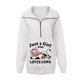 thumbnail image 5 of Mujeres Otoño Invierno Vaca Estampado Cuello en V Cremallera Manga larga Tops Jersey Blusa Sudaderas Pompotops gfhjh11851, 5 of 5