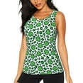 thumbnail image 2 of Picia Leopard print St. Patrick's Day Pattern Women's Workout Tank Top,Breathable Activewear,Slim Fit Athletic Top,Versatile Workout Moisture-wicking top-Large, 2 of 9