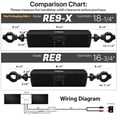 thumbnail image 3 of GoHawk RE9-X Waterproof Bluetooth Motorcycle Stereo Speakers LED Soundbar Handlebar Mount MP3 Music Player Audio Amplifier System ATV 4 Wheelers USB FM Radio, 3 of 9