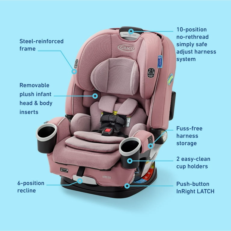 Graco 4Ever DLX 4-in-1 Car Seat, Maven, Pink
