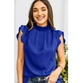 thumbnail image 2 of Hauts pour Femmes Décontractés Manches Courtes à Volants Blouse Tunique Ample, 2 of 5