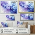 thumbnail image 5 of Designart "Soothing Smoke Serenity Blue and Purple Symphony" Oversized Fractal Framed Wall Art - Modern Blue Abstract Entryway Framed Wall Art, 5 of 7