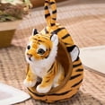 thumbnail image 5 of Plush Tiger Stuffed Animal, Realistic Brown Tiger Cub with Portable Tiger Striped Nest, 1 Pack Soft Plush Figure for Toddlers Kids Animal Themed Playtime Nursery Display Holiday Birthday Gift, 5 of 6