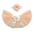 thumbnail image 2 of SHENGXINY Porch Goose Outfit, Fluffy Tulle Tutu with Velvet Flower Headband for Courtyard Porch Lawn Home Decorations Pink 23 in, 2 of 5