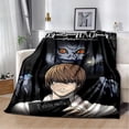 thumbnail image 2 of Manta de franela con estampado de Death Note, manta suave y cálida para sala de estar, dormitorio, cama, sofá, regalos de oficina, envío directo, 2 of 4