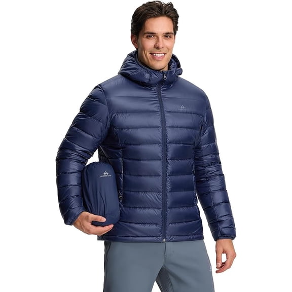 Down Jacket Men Pioneer Camp 650 Fill Primaloft Hood Packable