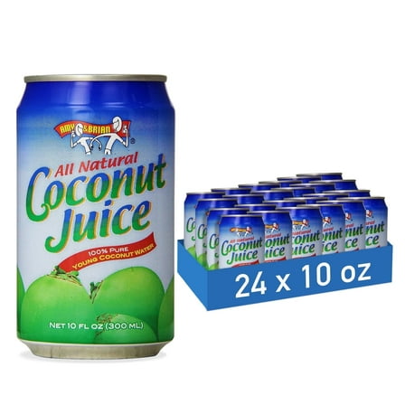 Official Amy & Brian Pure Coconut Water, 10 fl oz (pack of 24 Cans) | Non-GMO & No Added Sugar