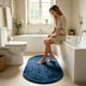 thumbnail image 5 of Alfombra de baño de microfibra suave absorbente - textura antideslizante en relieve, secado rápido, alfombra lavable a máquina, baño y cocina de baño, 5 of 5