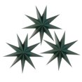 thumbnail image 1 of Juego de 3 Adornos Colgantes Kiddale Estrellas de Papel 3D Verdes de 30 cm, 1 of 6