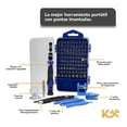 thumbnail image 4 of Desarmador Kit Reparacion Celulares Tablets Laptops 117 En 1 azul Kingsman, 4 of 6