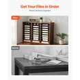 thumbnail image 5 of KFFKFF Document Storage, 27-Slot Office Postbox with Adjustable Shelves, Wooden Particle Board Mail Sorter for Office, Home, Classroom, File Organizer for Documents, Papers, Dark Brown, 5 of 9