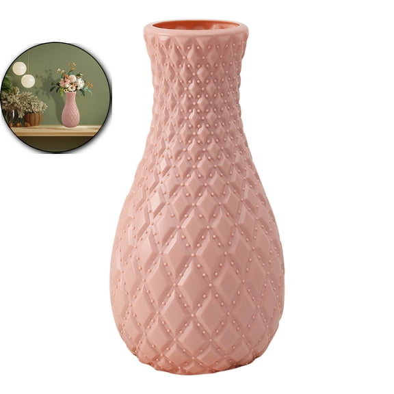 VQPeo Modern Plastic Flower Vase, Decorative Bouquet Holder, Elegant Home & Wedding Centerpiece for Living Room Decor