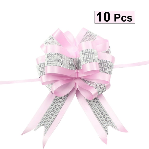 Pale Baby Pink 5cm Satin Bows - Self Adhesive - Perfect Tables