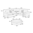 thumbnail image 3 of Corduroy Cloud Sectional Sofa with Ottoman, 3 of 3