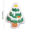 thumbnail image 3 of Christmas Tree Plush Pillow Soft Polyester Decorative Throw, Festive Holiday Cushion for Sofa Bed Decor and Seasonal Gift Giving(B), 3 of 6